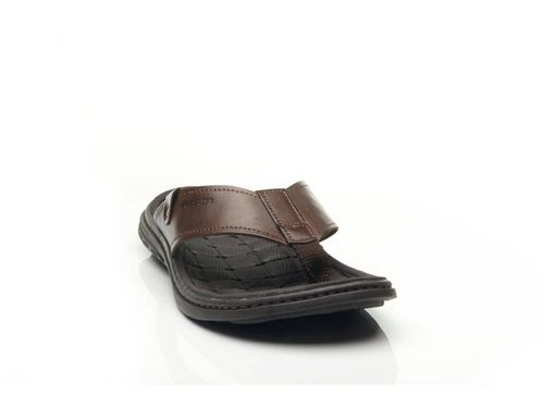 Chinelo Pegada Masculino em Couro Pinhão 131281-01