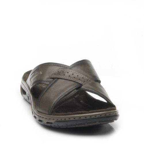 Chinelo Pegada Masculino em Couro Cravo 131661-03