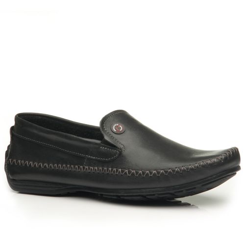 Mocassim Pegada Masculino em Couro Preto 140771-04