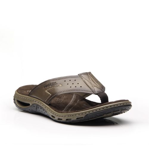 Chinelo Pegada Masculino em Couro Cravo 131663-03