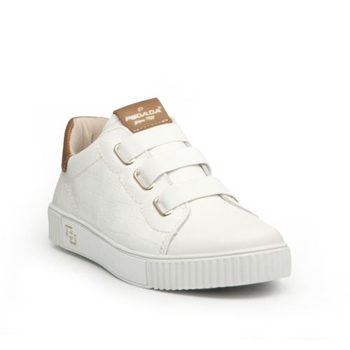 Tênis Pegada Feminino em Couro Branco 219001-04
