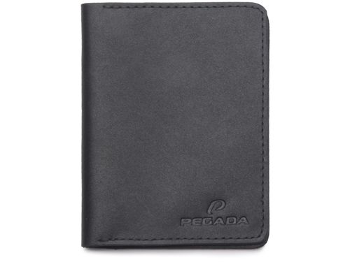 Carteira Pegada Masculina em Couro Preto CA003430-01