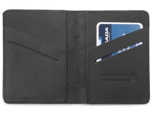 Carteira Pegada Masculina em Couro Preto CA003430-01