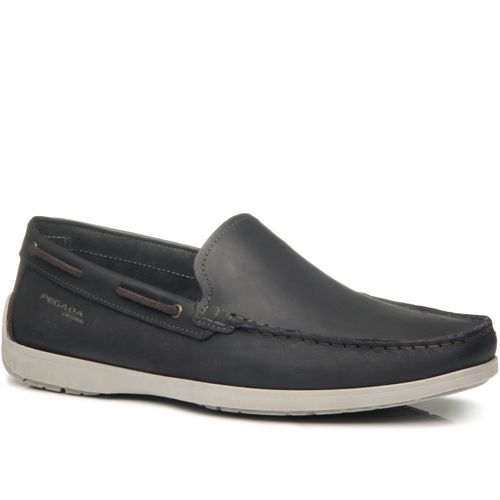 Mocassim Pegada Masculino em Couro Black 141051-05