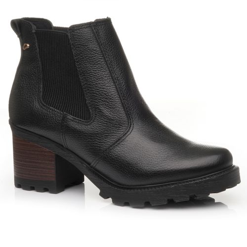 Bota Pegada Feminina em Couro Preto 281322-06