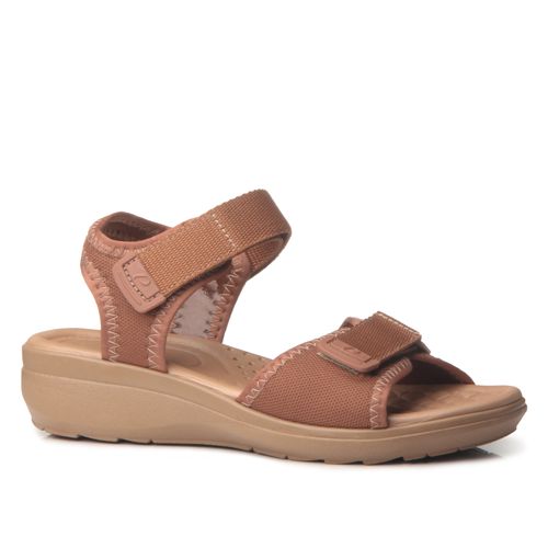 Sandália Pegada Feminina em Tecido Canela 232752-04