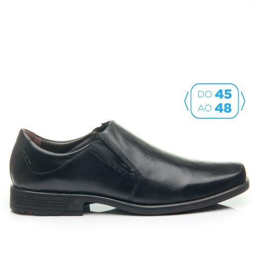 Sapato Pegada Masculino Plus Size em Couro Preto 522110-01