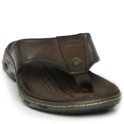 Chinelo Pegada Masculino em Couro Pinhão 530641-02