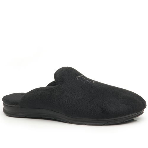 Pantufa Pegada Masculina em Tecido Preto 166001-03