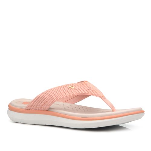 Chinelo Feminino Pegada em  Tecido Salmão 232833-03