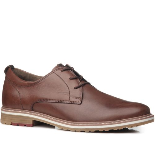 Sapato Casual Pegada Masculino em Couro Terracota 126204-01