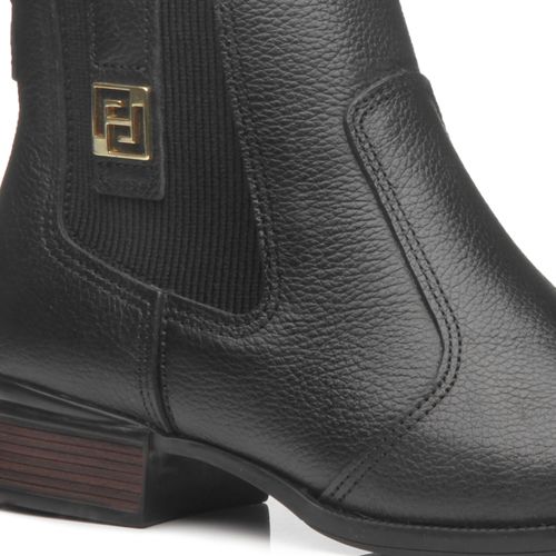 Bota Pegada Feminina em Couro Preto 282003-11