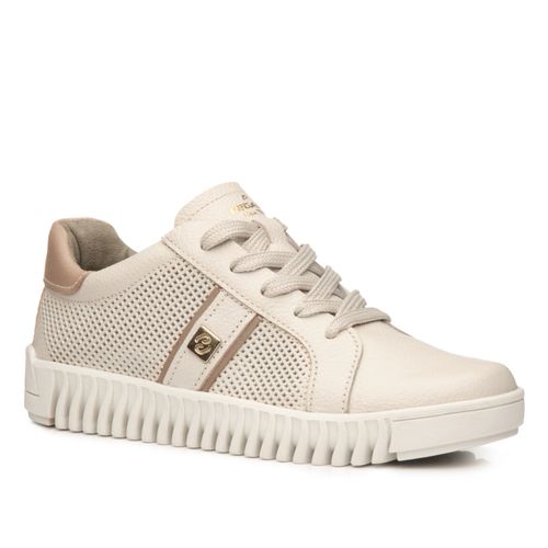 Tênis Pegada Feminino em Couro Off White 210509-02