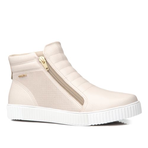 Tênis Pegada Feminino em Couro Off White 219067-02