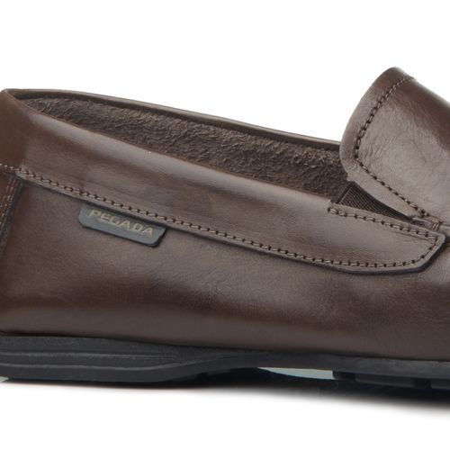 Mocassim Pegada Masculino em Couro Cravo 140773-02