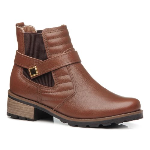 Bota Pegada Feminina em Couro Terracota 281412-02