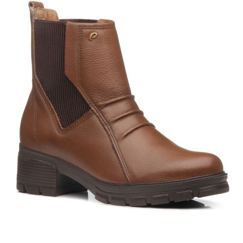 Bota Pegada Feminina em Couro Terracota 281807-02