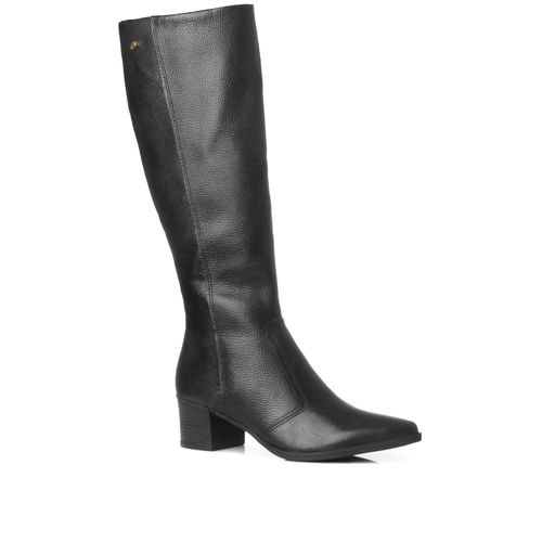 Bota Montaria Pegada Feminina Cano Longo em Couro Preto 280561-05