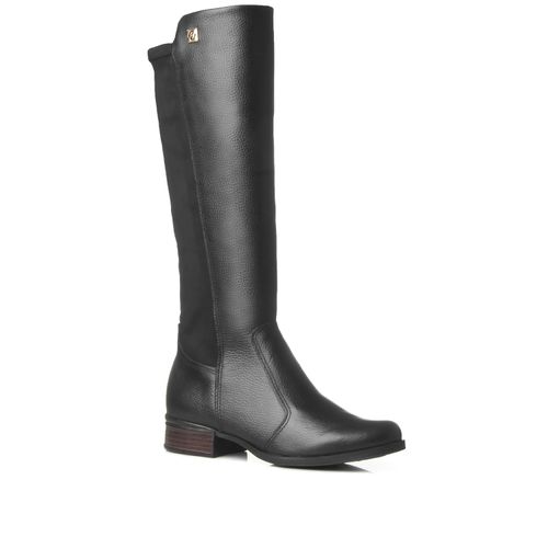 Bota Montaria Pegada Feminina Cano Longo em Couro Preto 282063-03