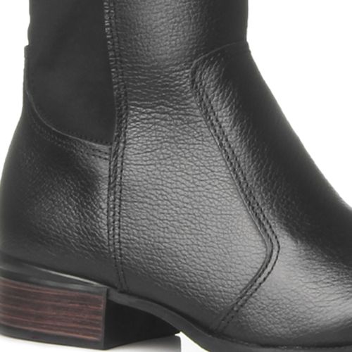 Bota Montaria Pegada Feminina Cano Longo em Couro Preto 282063-03