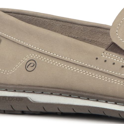 Mocassim Pegada Masculino em Couro Areia 141108-03