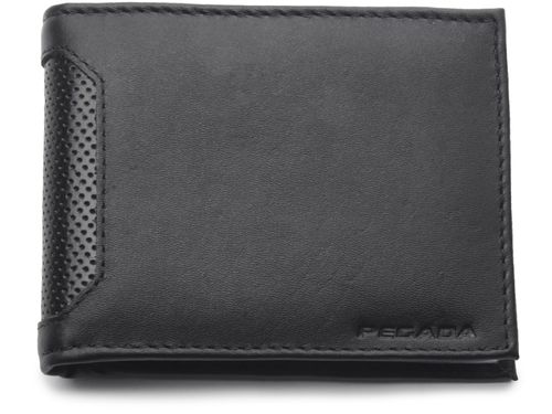 Carteira Pegada Masculina em Couro Preto CA003833-03