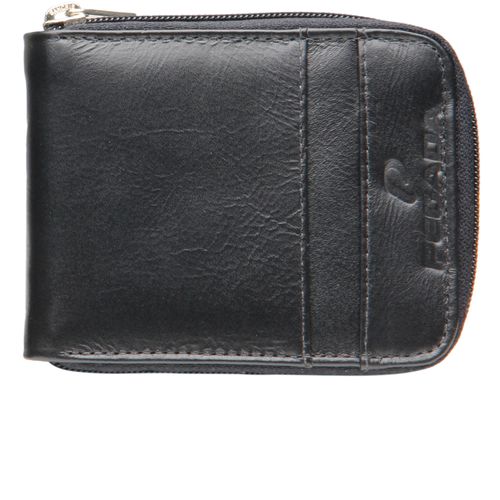 Carteira Pegada Masculina em Couro Preta CA003726-01