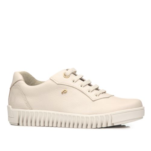 Tenis Pegada Feminino em Couro Off White 210512-02