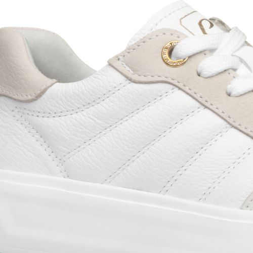 Tenis Pegada Feminino em Couro Branco 211201-02