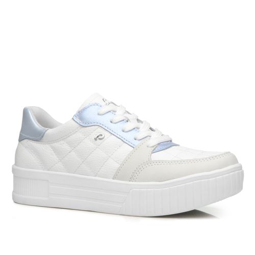 Tenis Pegada Feminino em Couro Branco 212515-03