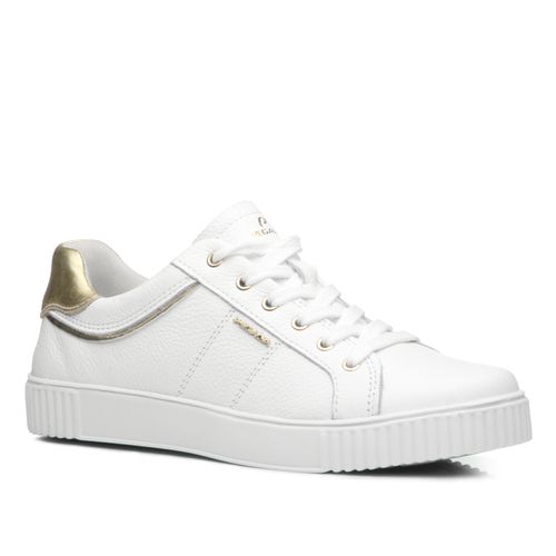 Tenis Pegada Feminino em Couro Branco 219018-02