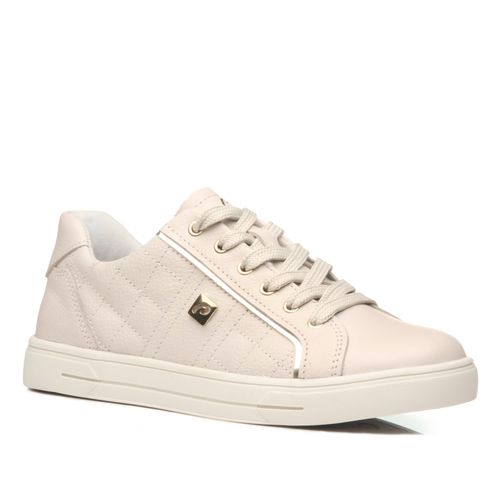 Tenis Pegada Feminino em Couro Off White 211101-04