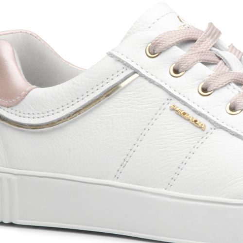 Tenis Pegada Feminino em Couro Branco 219018-01