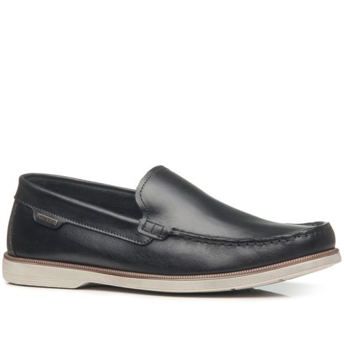 Mocassim Pegada Masculino em Couro Preto 141903-02