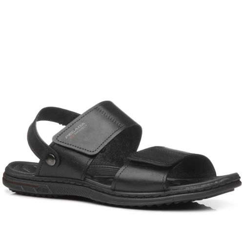 Sandalia Pegada Masculina em Couro Preto 133303-03