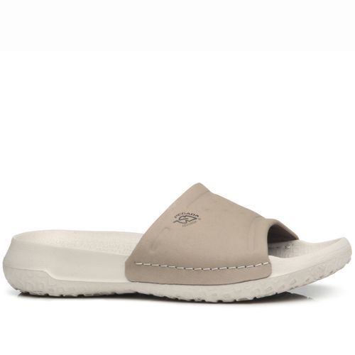 Chinelo Pegada Masculino em Couro Areia 133404-05