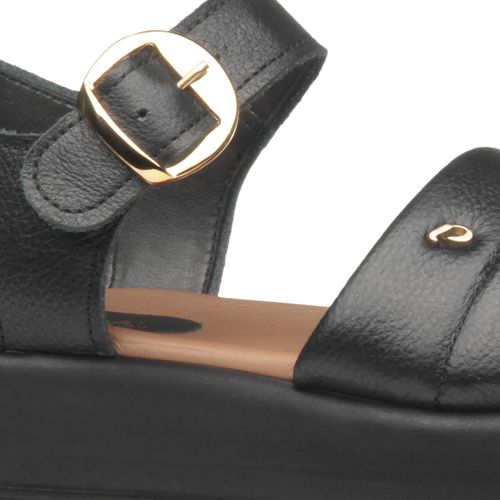 Sandalia Pegada Feminina em Couro Preto 233704-03