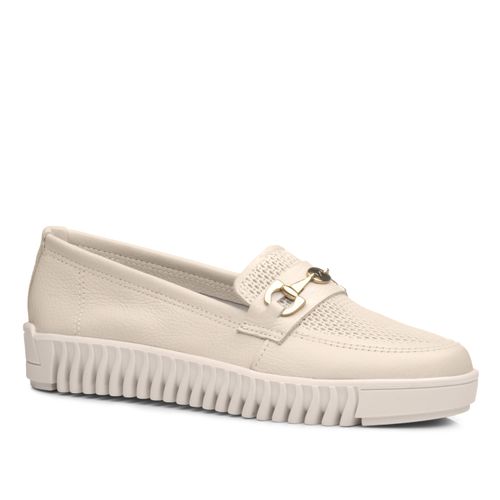 Tenis Pegada Feminino em Couro Off White 210513-02