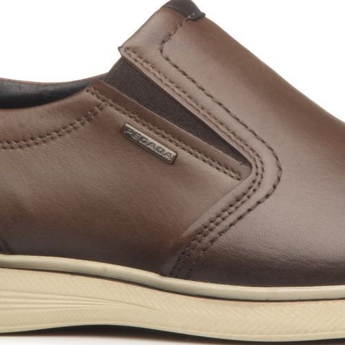 Sapato Casual Pegada Masculino em Couro Pinhão 126107-03