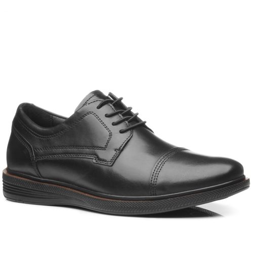 Sapato Casual Pegada Masculino em Couro Preto 126108-02