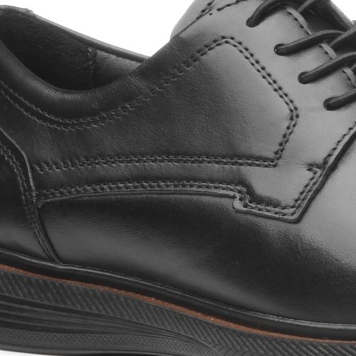 Sapato Casual Pegada Masculino em Couro Preto 126108-02