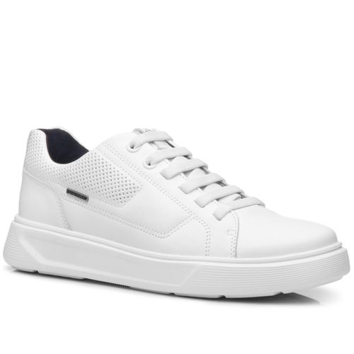 Tênis Casual Pegada Masculino em Couro Branco 110923-01