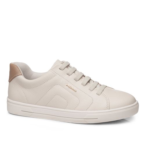 Tênis Pegada Feminino em Couro Off White 211152-02