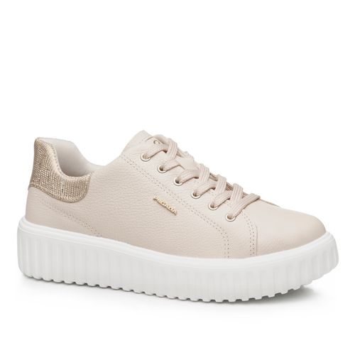 Tênis Pegada Feminino em Couro Off White 212104-02