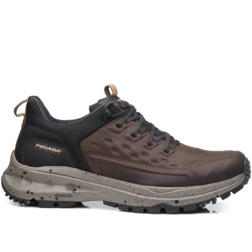 Tênis Trekking Pegada Masculino em Couro Coffe 150404-03