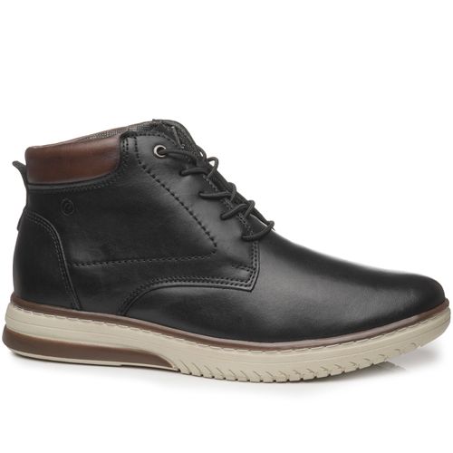 Bota Pegada Masculina em Couro Preto 111405-01