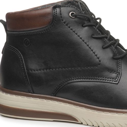 Bota Pegada Masculina em Couro Preto 111405-01