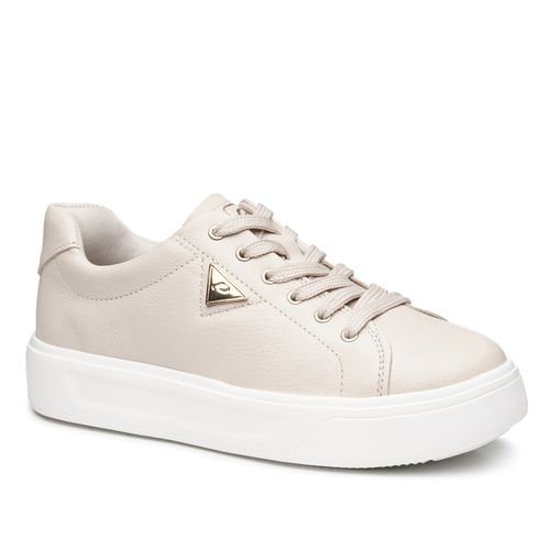 Tênis Pegada Feminino em Couro Off White 211209-02