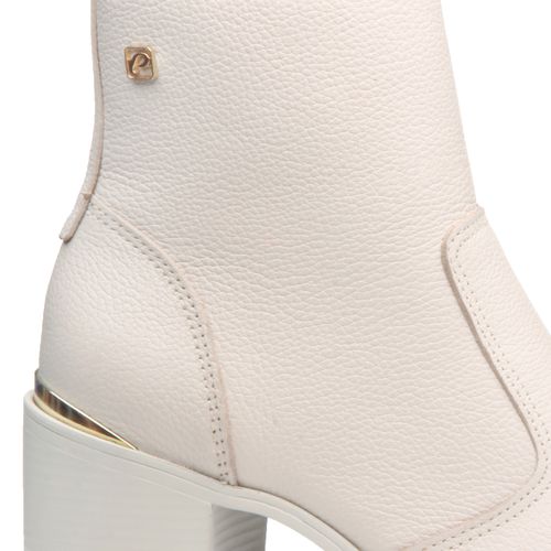 Bota Pegada Feminina em Couro Off White 280308-01