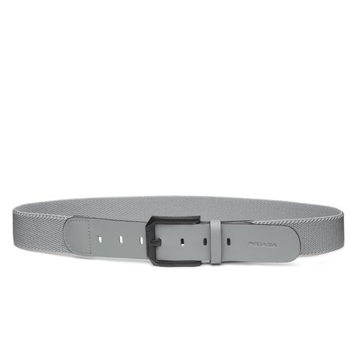 Cintos Pegada Masculino em Elástico e Couro Cinza CI002345-11